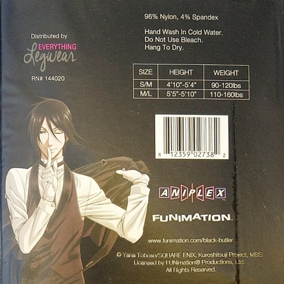 Black Butler Tights - M/L (1 pair) - Picture 3 of 4